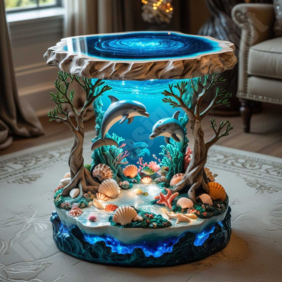 Dolphin Themed Side Tables