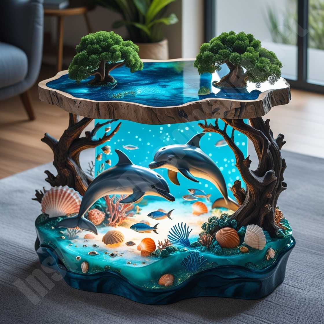 Dolphin Themed Side Tables