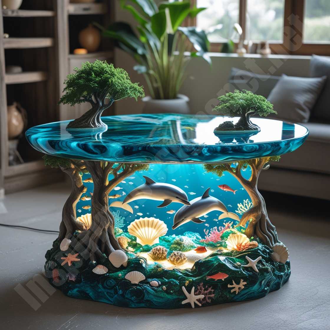 Dolphin Themed Side Tables