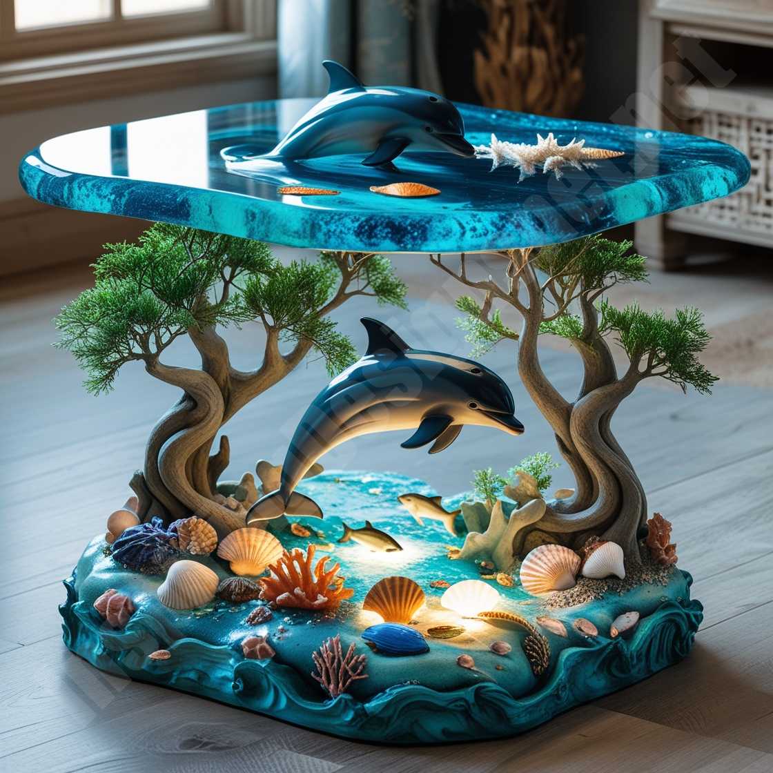 Dolphin Themed Side Tables