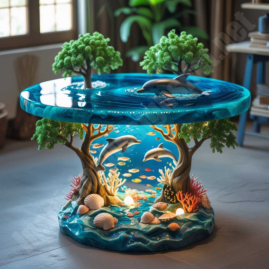 Dolphin Themed Side Tables