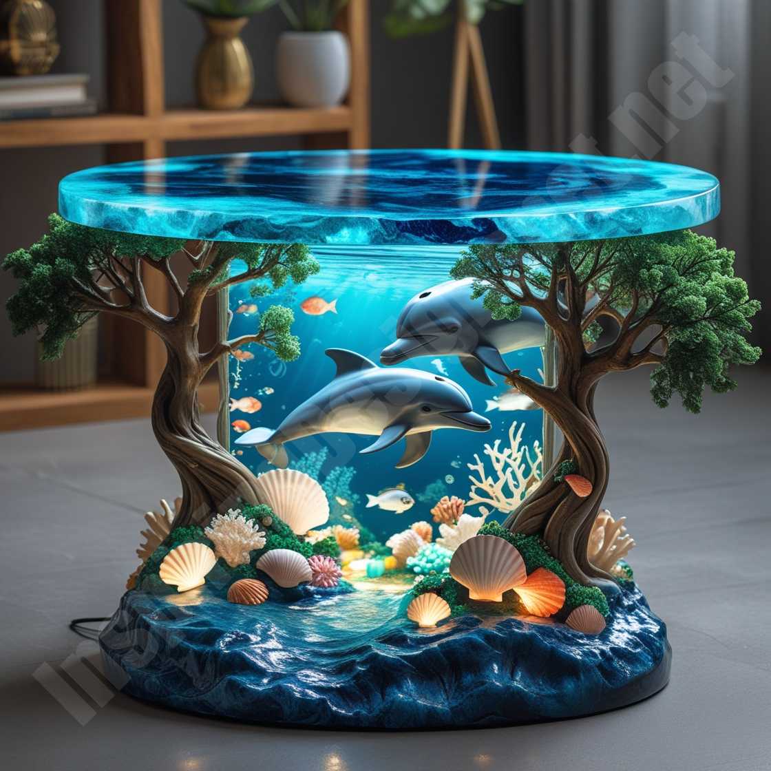 Dolphin Themed Side Tables