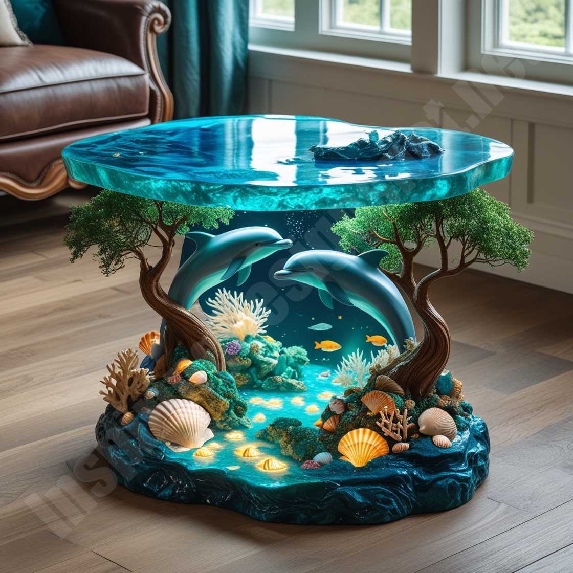 Dolphin Themed Side Tables