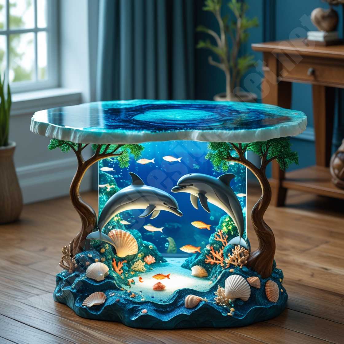 Dolphin Themed Side Tables