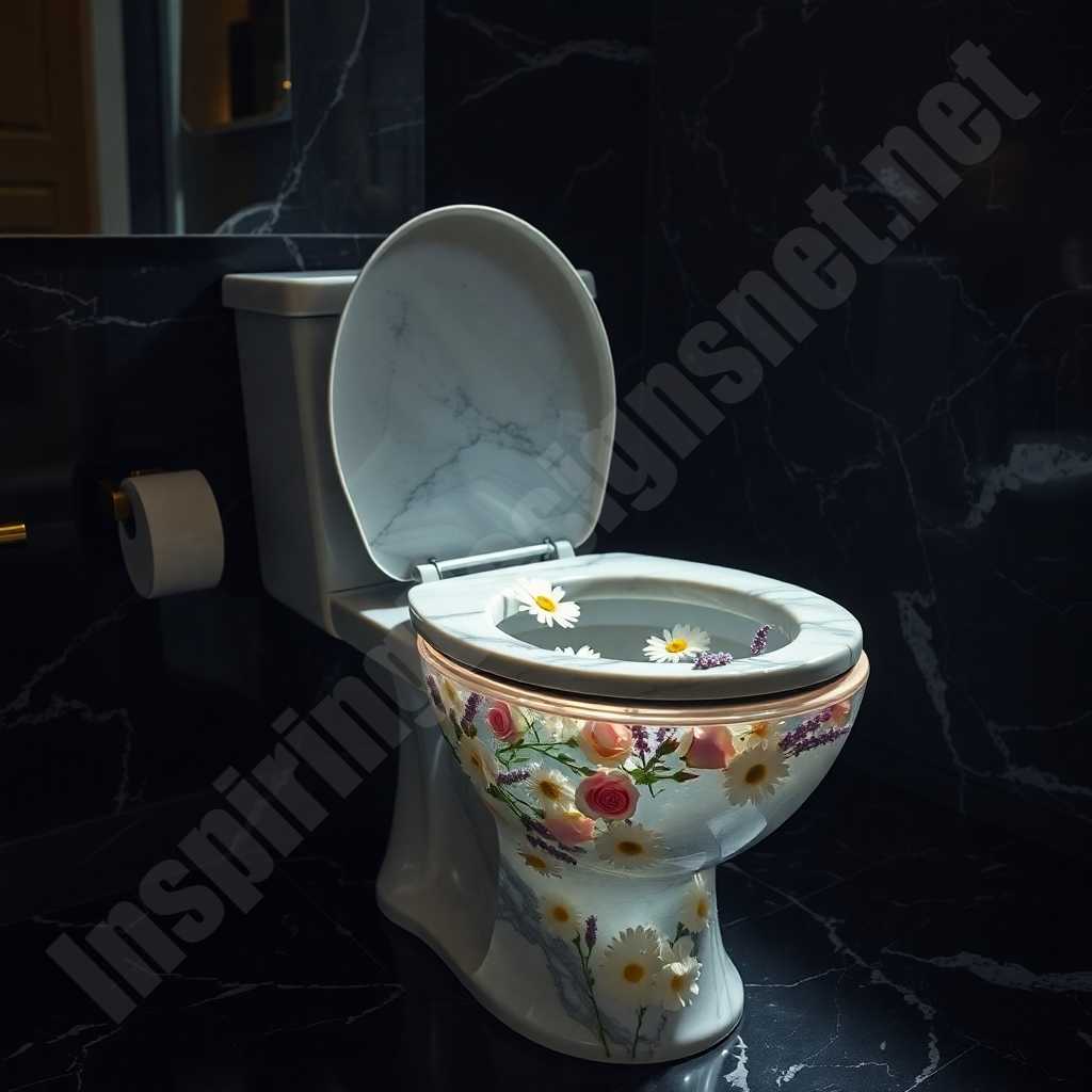 Epoxy Resin Flower Toilets