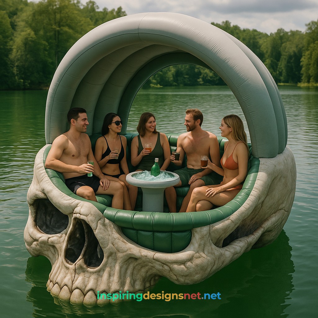 Inflatable Skull Lake Float