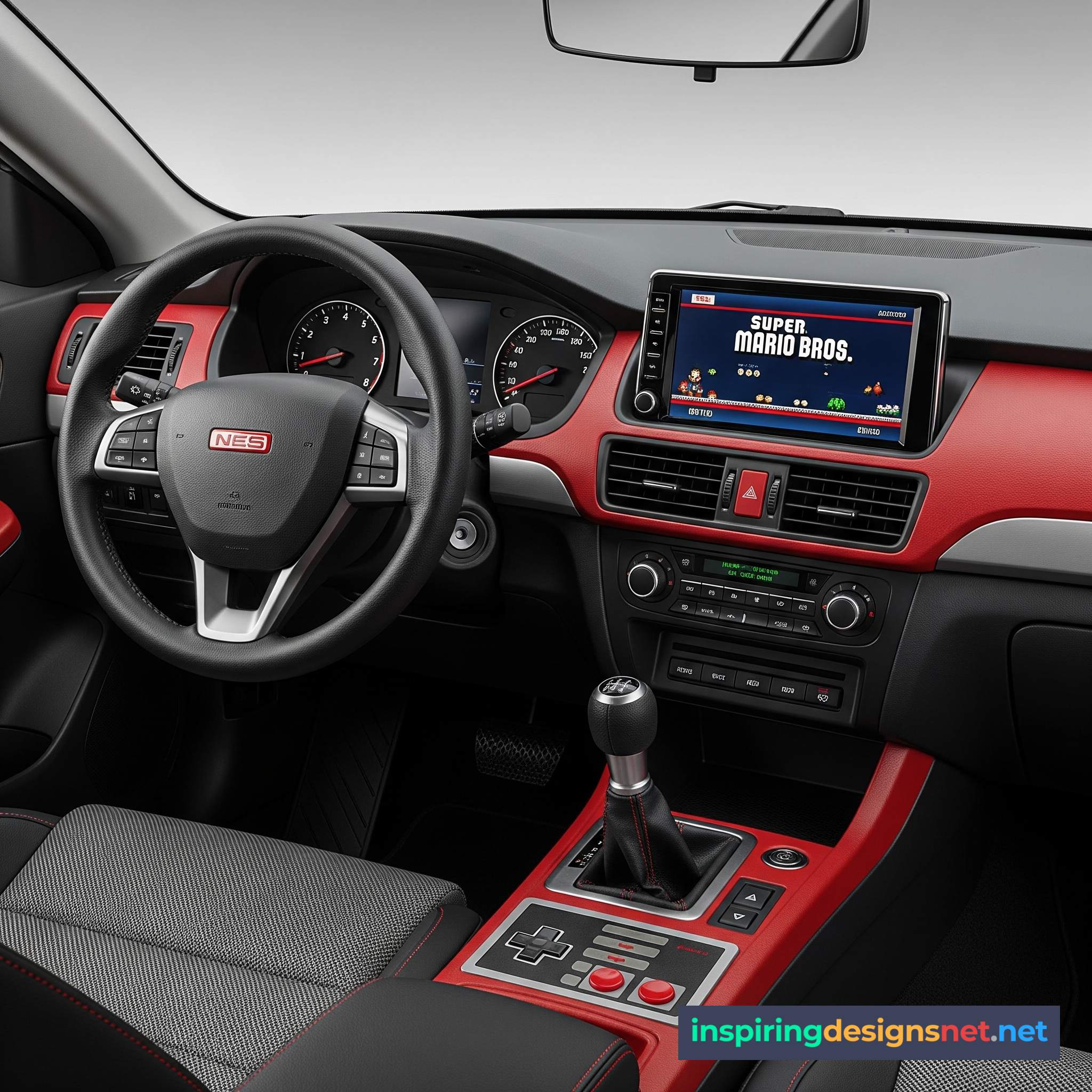 Retro Game Console Car Interior