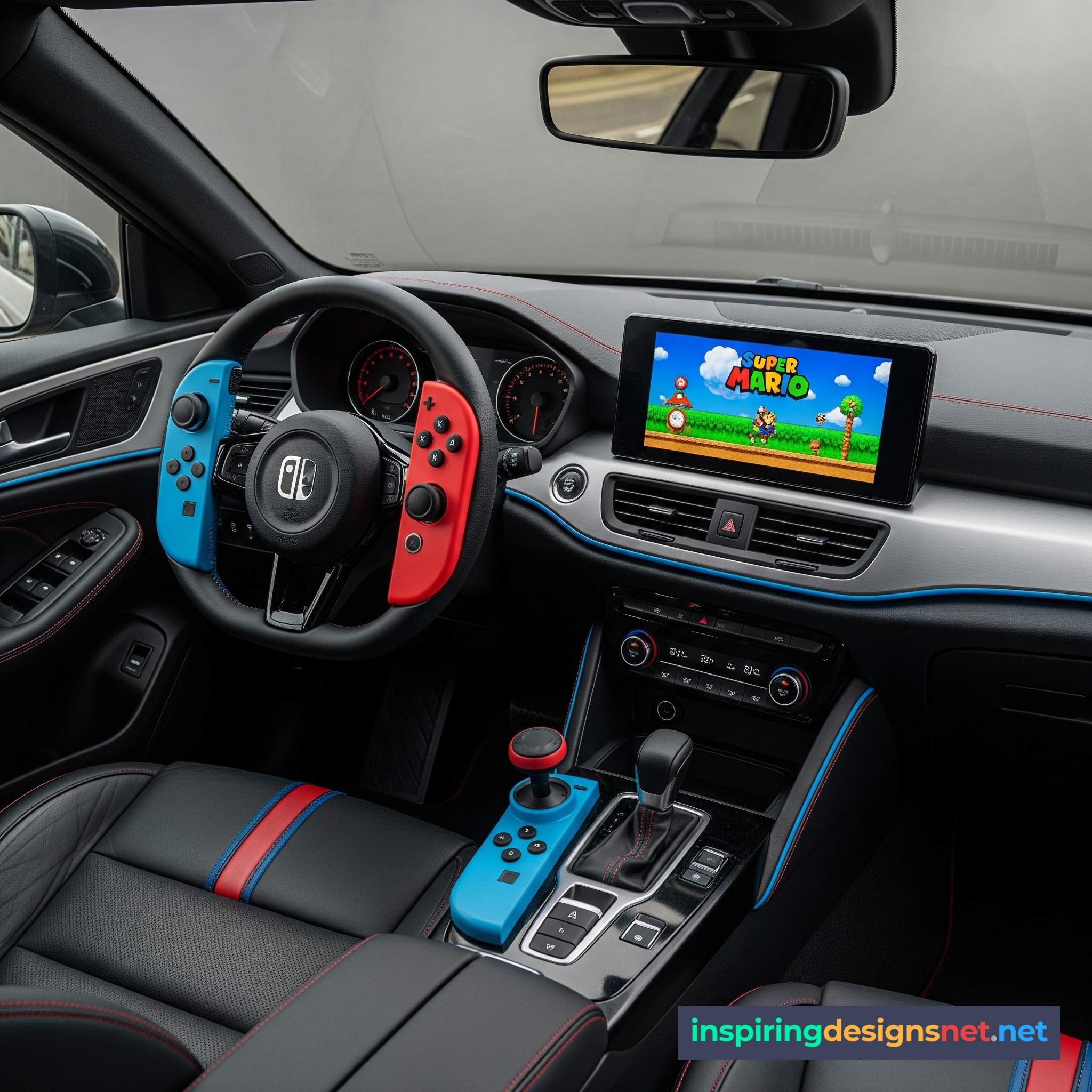 Retro Game Console Car Interior