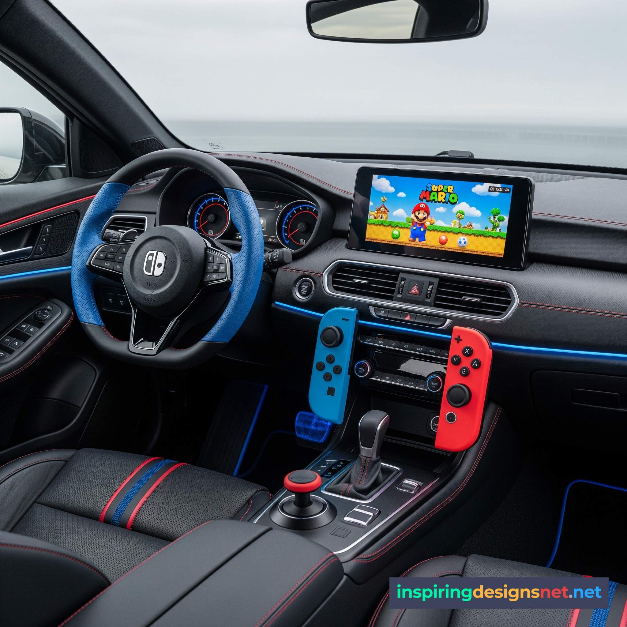 Retro Game Console Car Interior