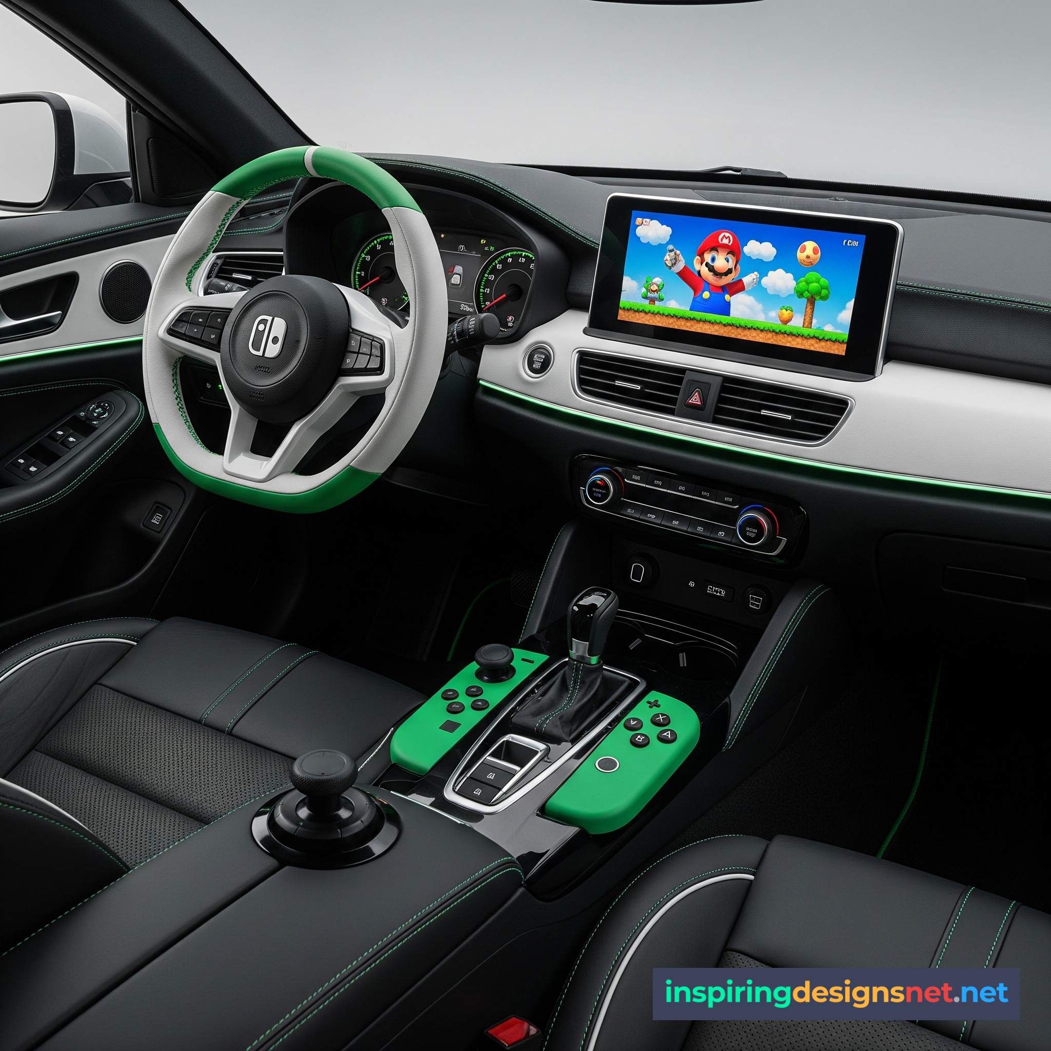 Retro Game Console Car Interior