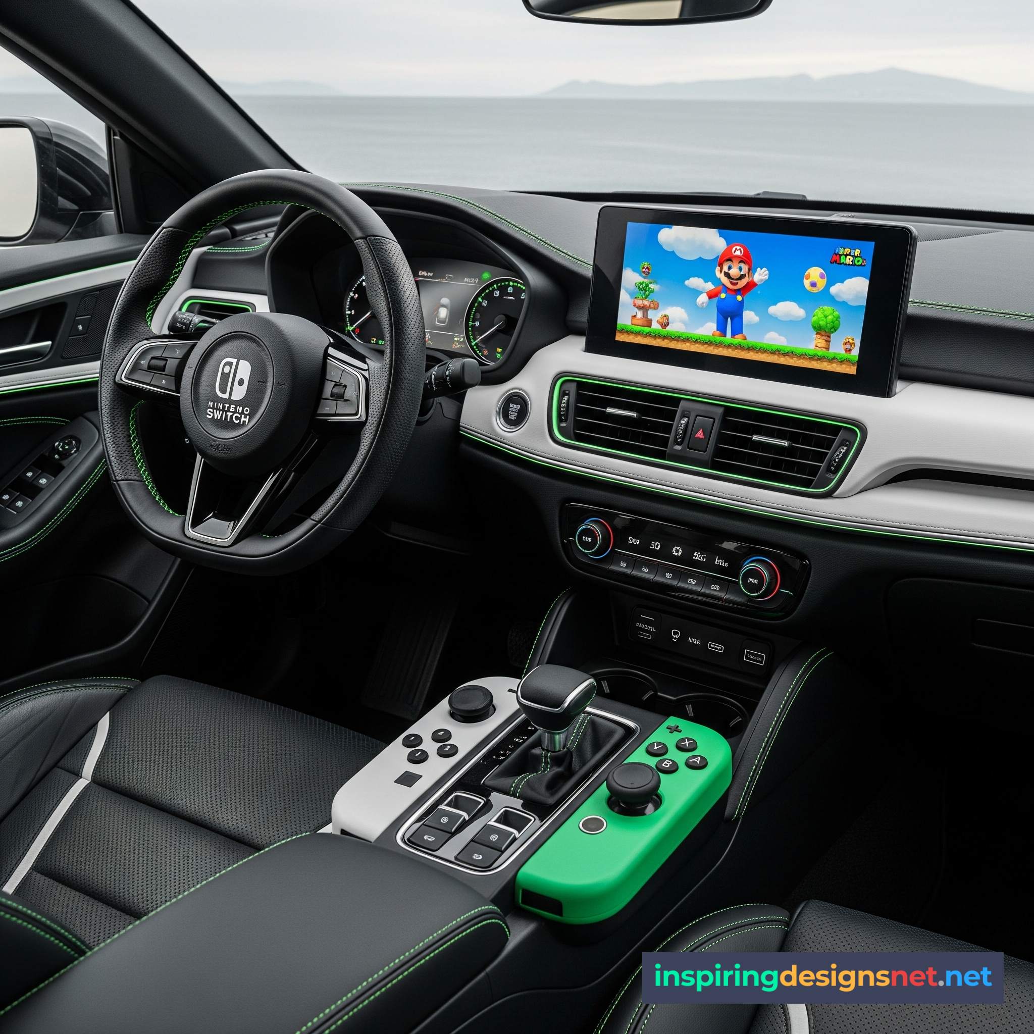 Retro Game Console Car Interior