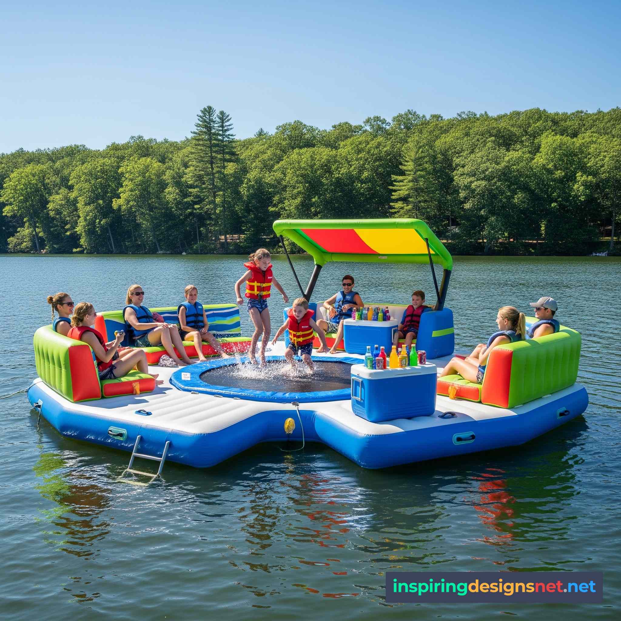 Inflatable Party Floats With Built-In Trampolines