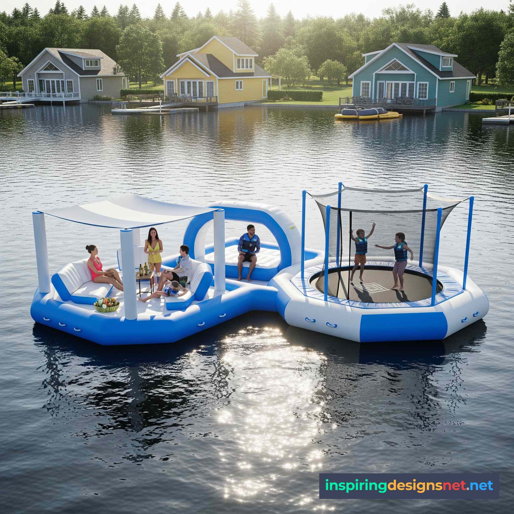 Inflatable Party Floats With Built-In Trampolines