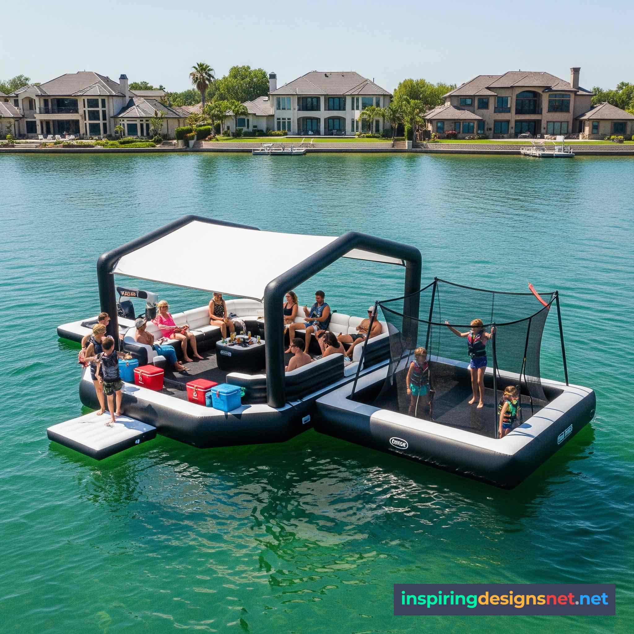 Inflatable Party Floats With Built-In Trampolines