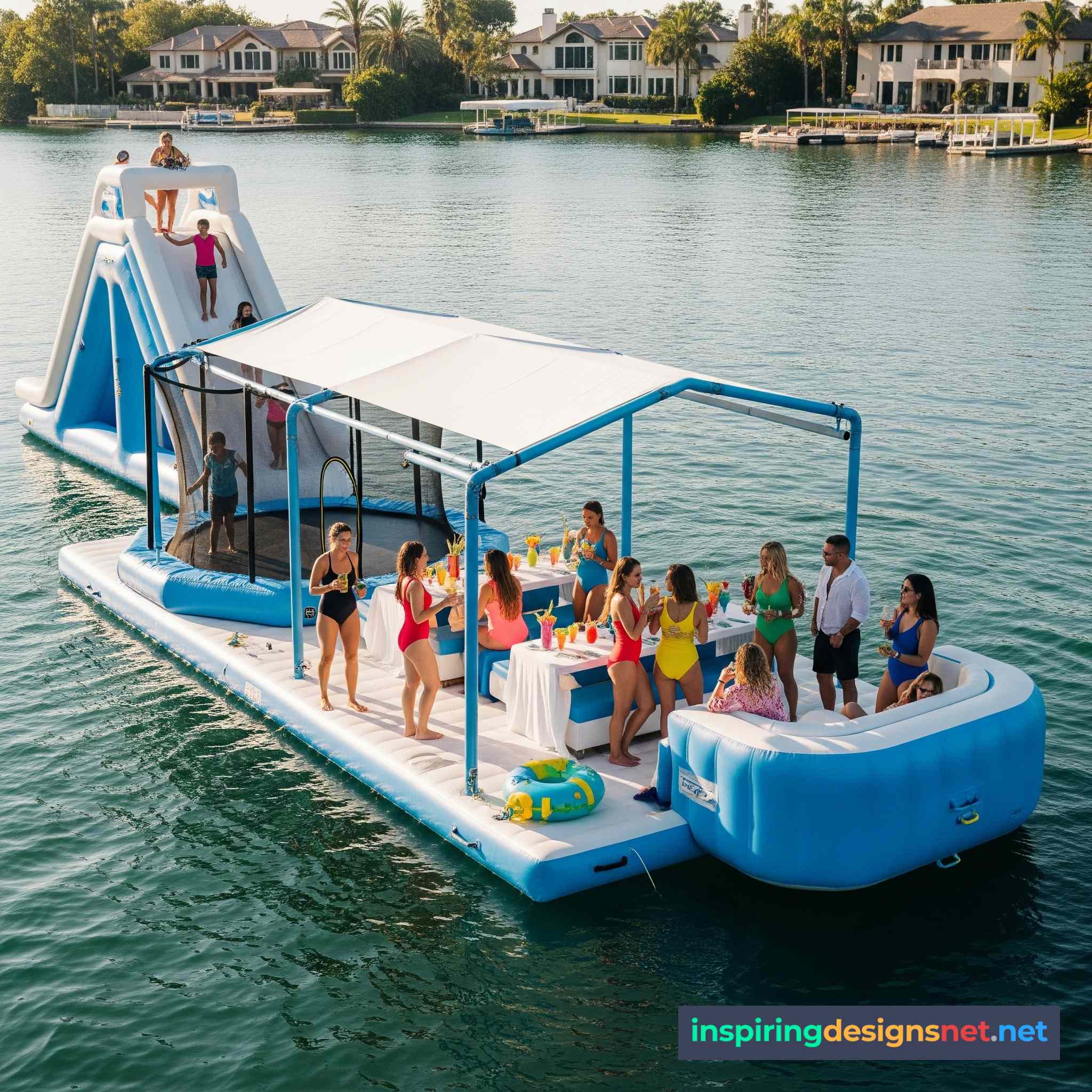 Inflatable Party Floats With Built-In Trampolines