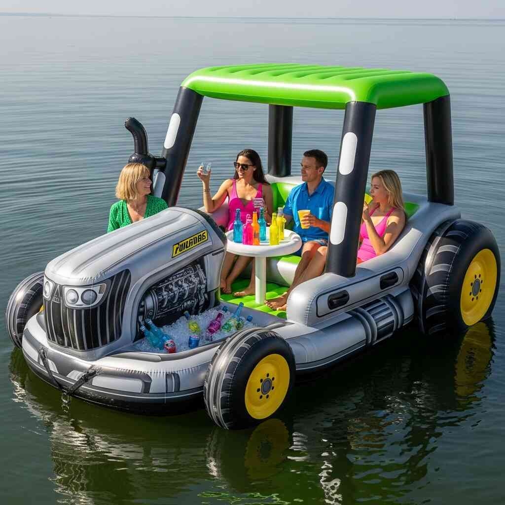 Giant Inflatable Tractor Lake Float