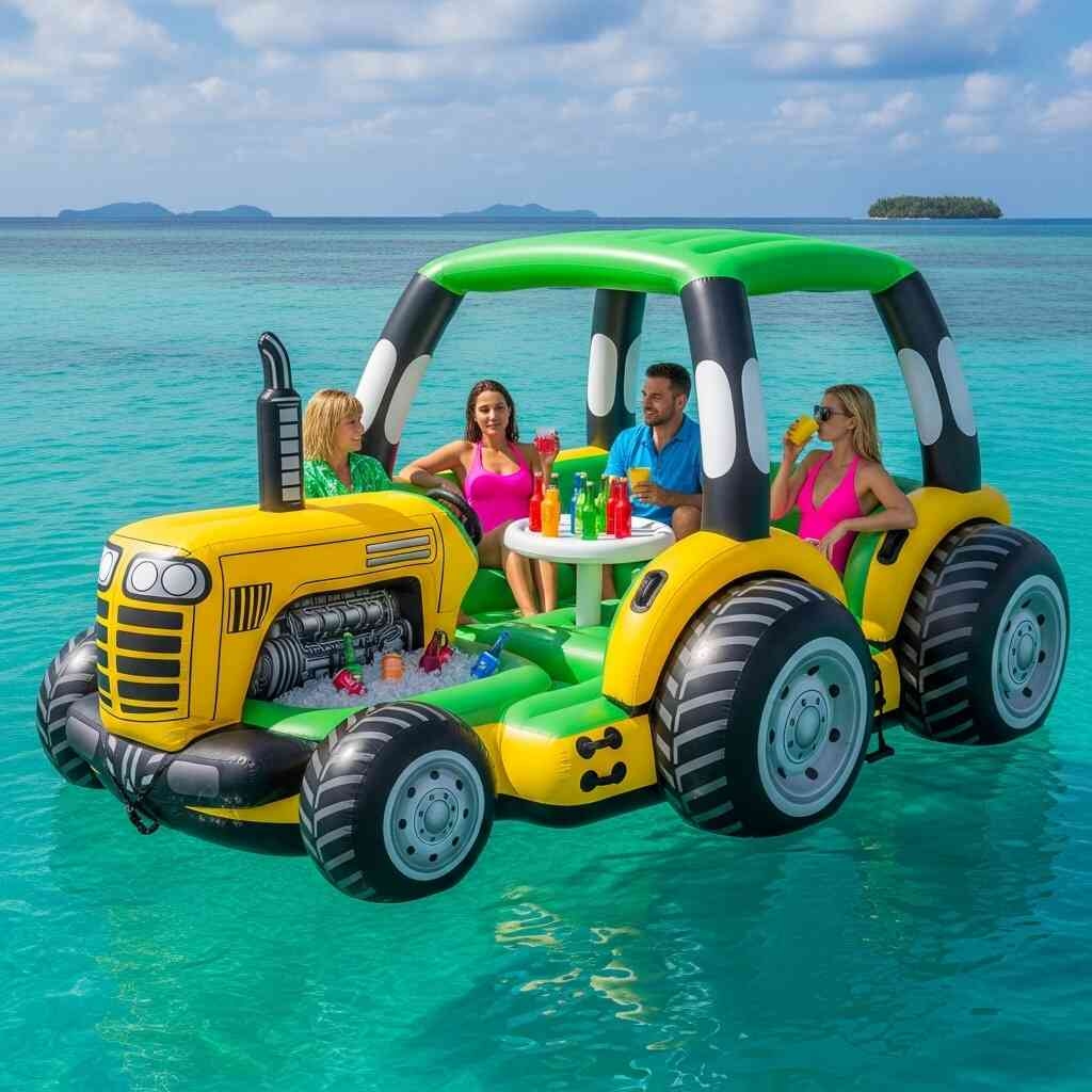 Giant Inflatable Tractor Lake Float