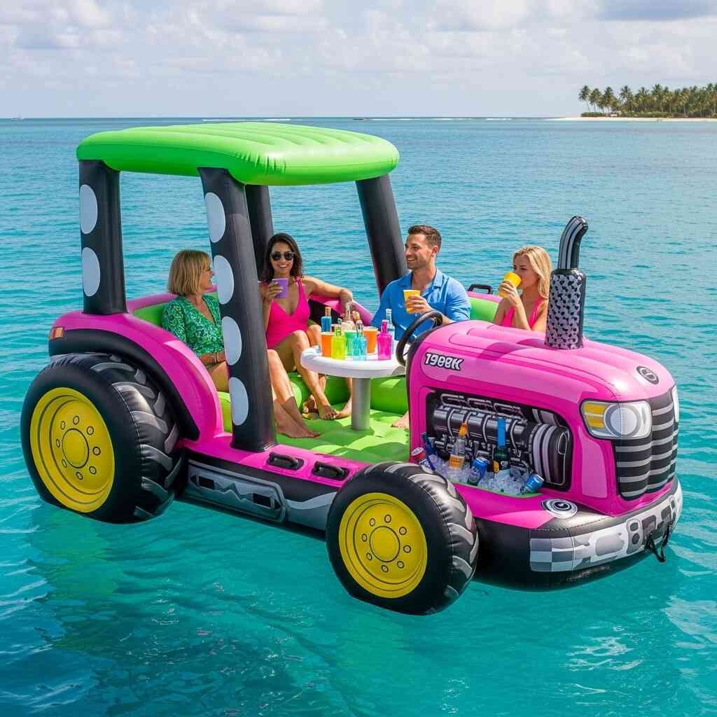 Giant Inflatable Tractor Lake Float