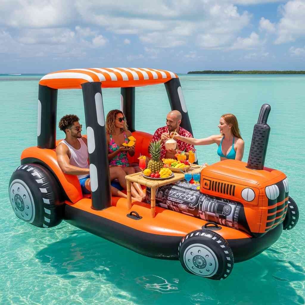 Giant Inflatable Tractor Lake Float