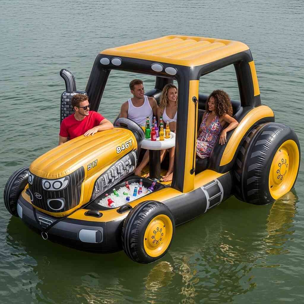 Giant Inflatable Tractor Lake Float