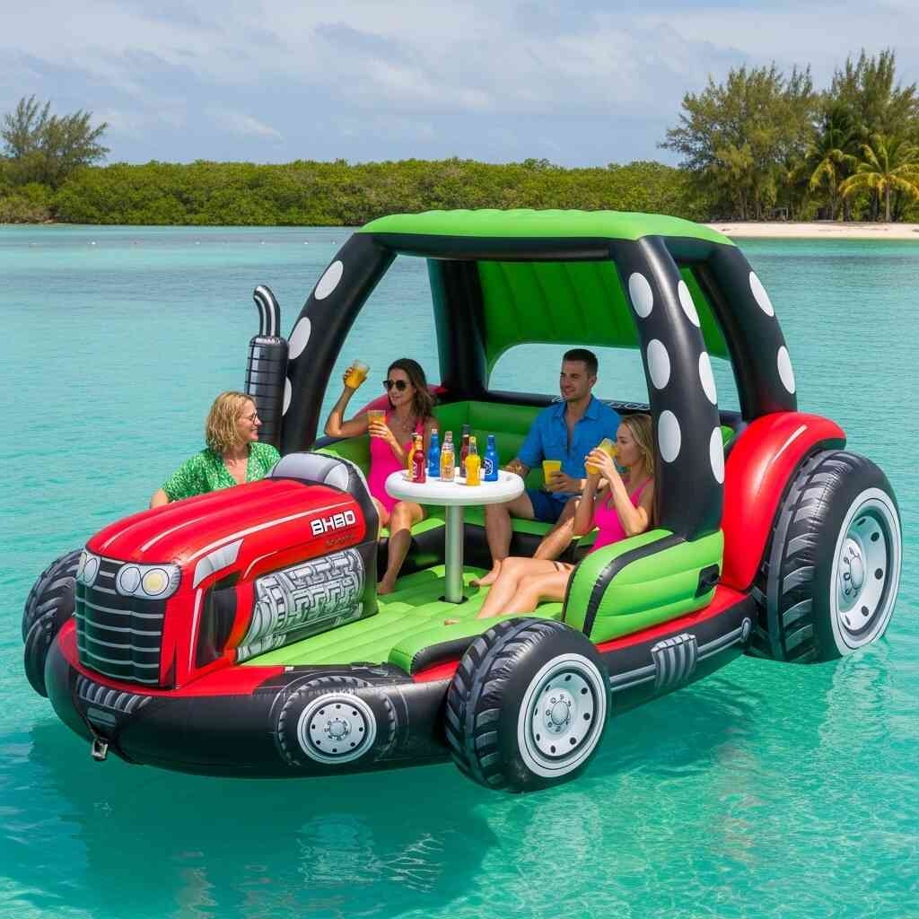 Giant Inflatable Tractor Lake Float