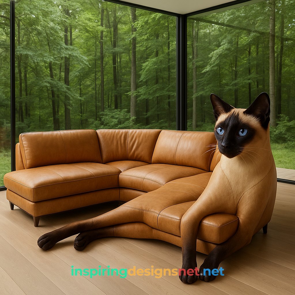 Stunning Cat Shaped Sectional Sofas