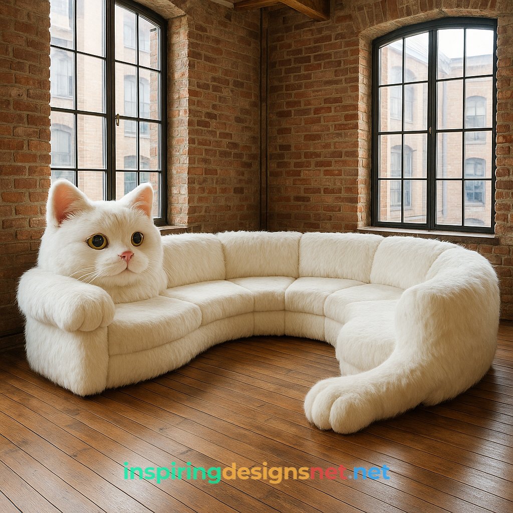 Stunning Cat Shaped Sectional Sofas