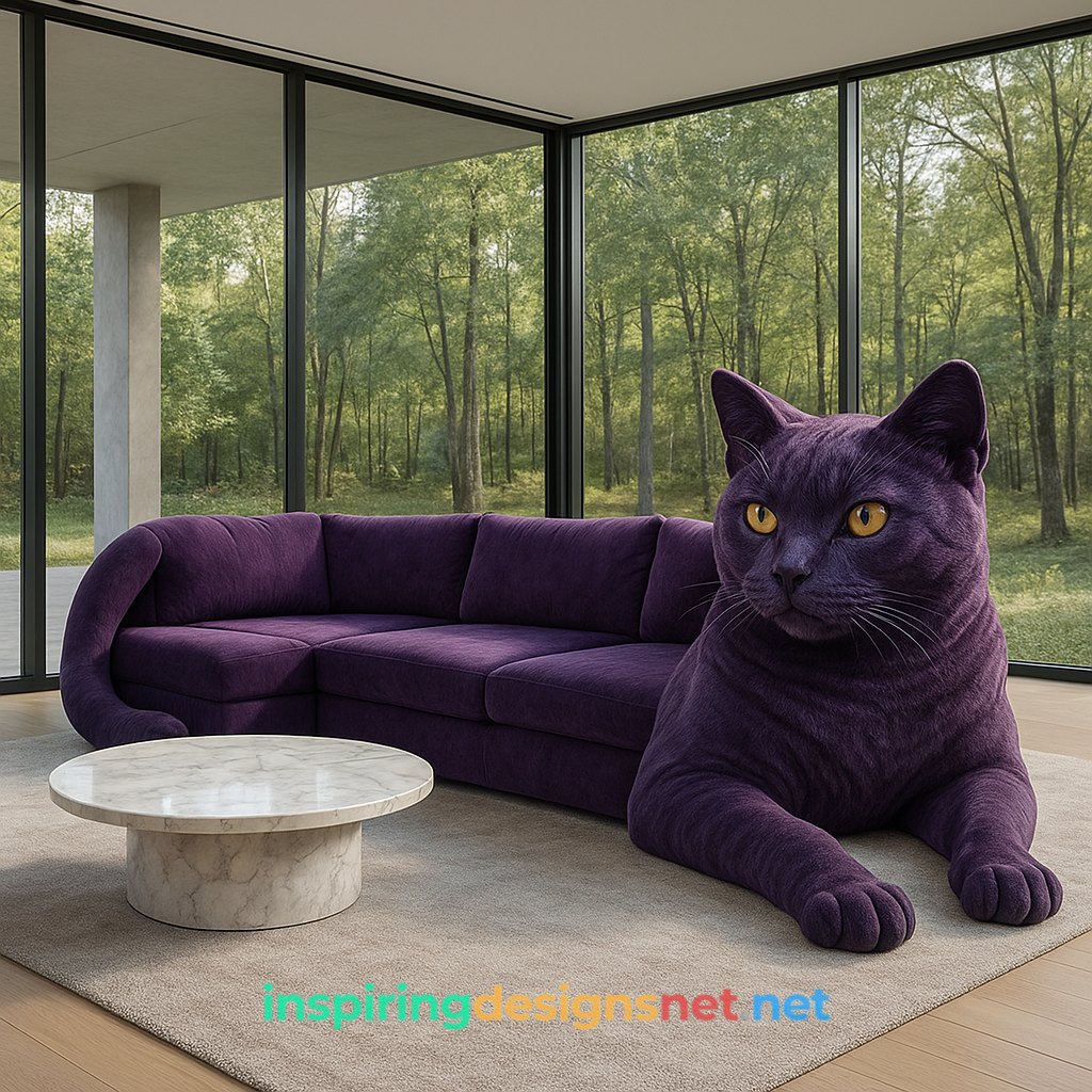 Stunning Cat Shaped Sectional Sofas