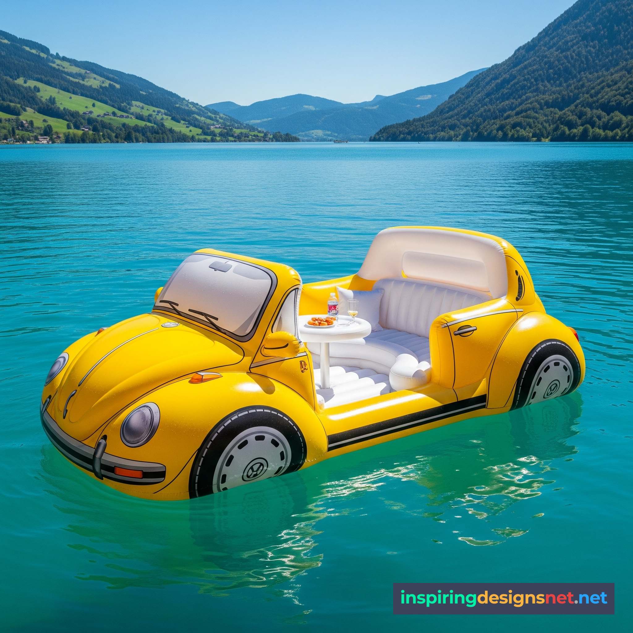 Inflatable VW Beetle Lake Float