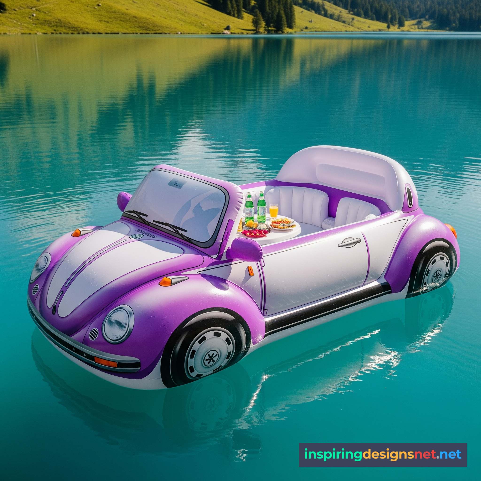 Inflatable VW Beetle Lake Float