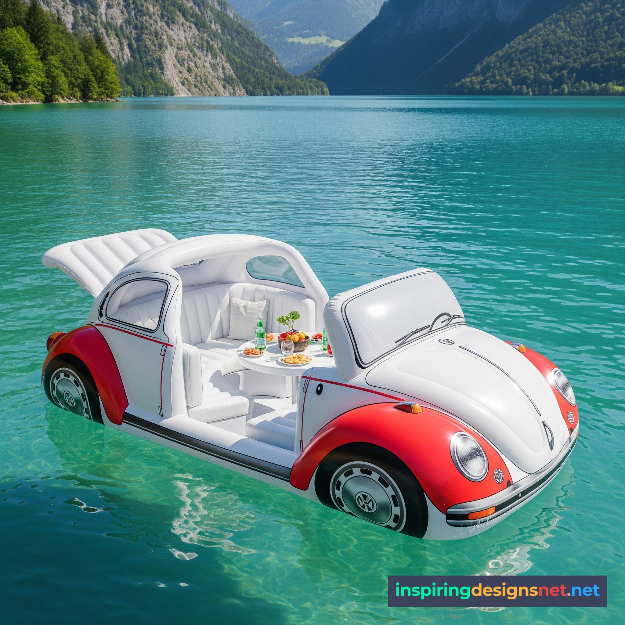 Inflatable VW Beetle Lake Float