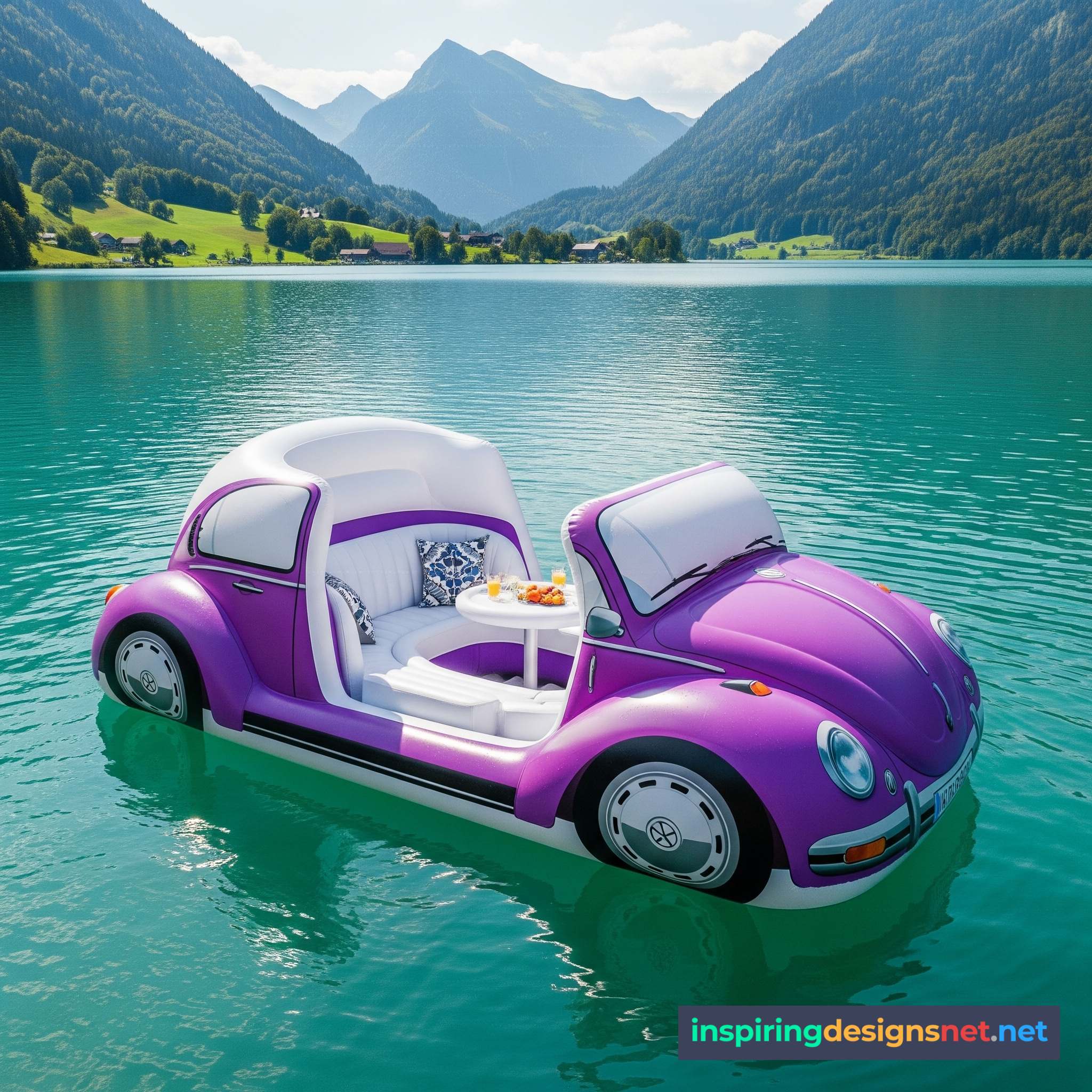 Inflatable VW Beetle Lake Float