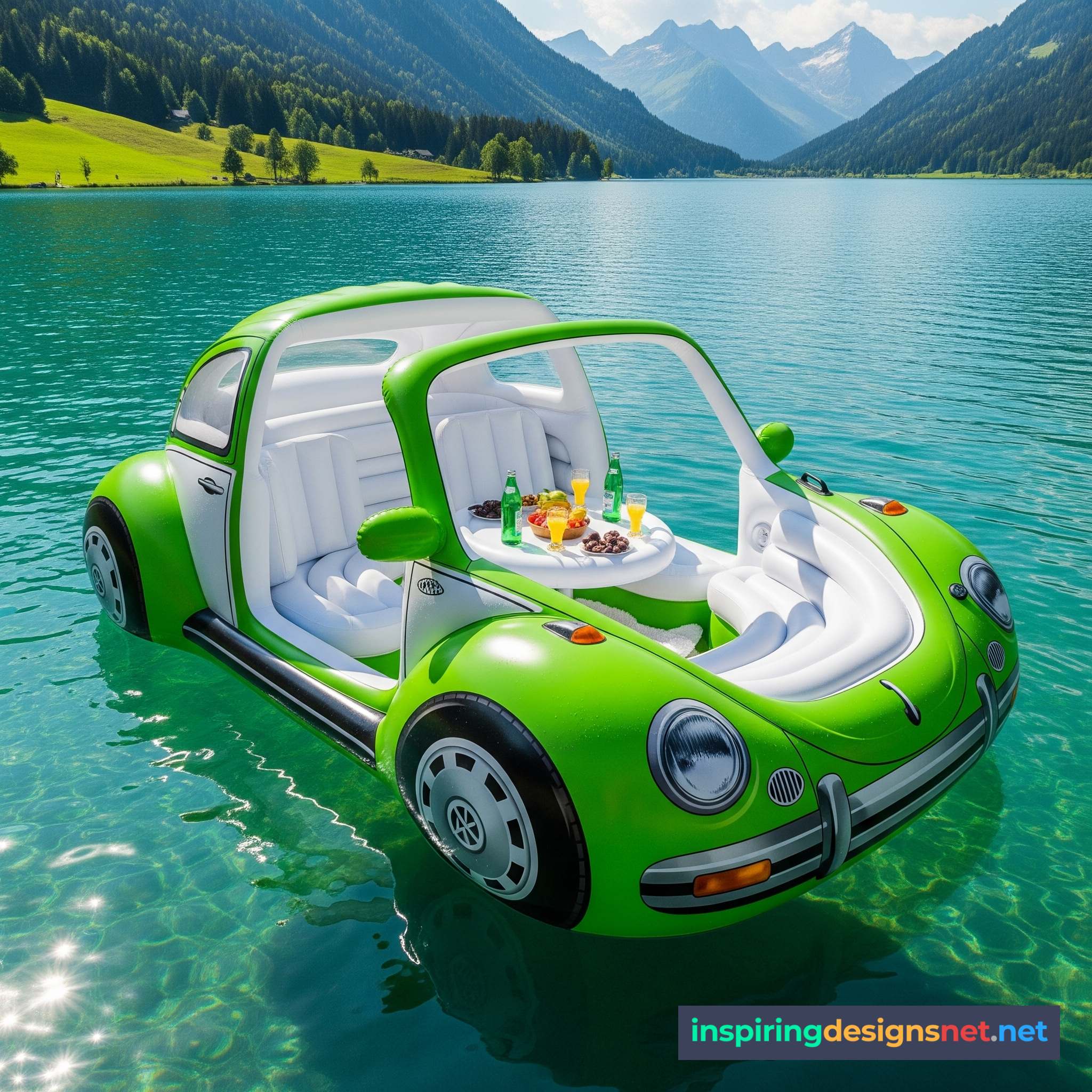 Inflatable VW Beetle Lake Float