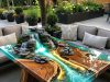 Absolutely in love with these Epoxy Scene Patio Tables Epoxy Scene Patio Tables