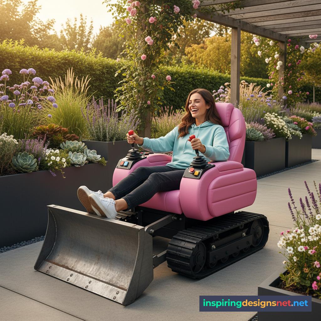 Bulldozer-shaped recliner